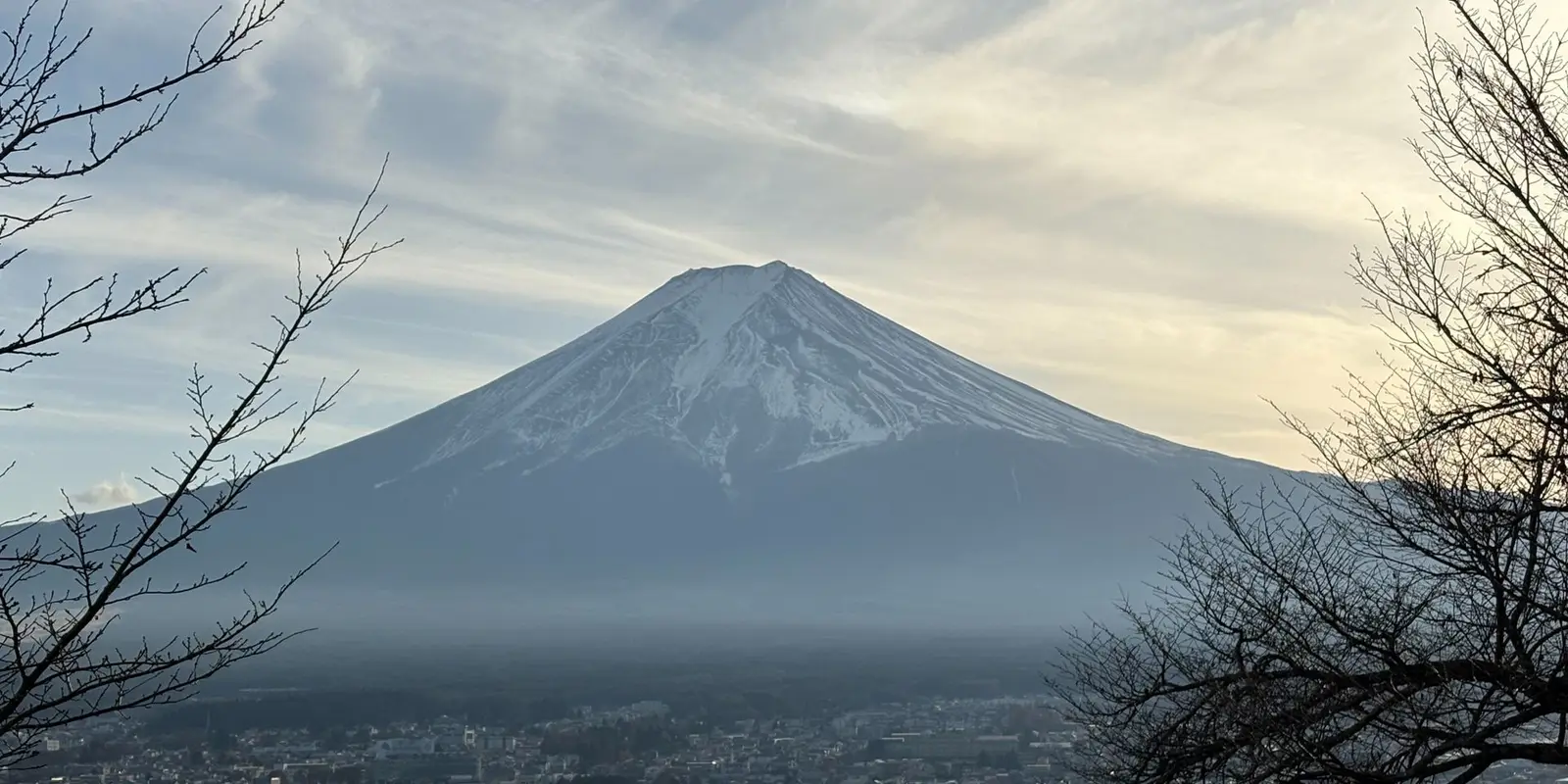 Mount Fuji at dusk