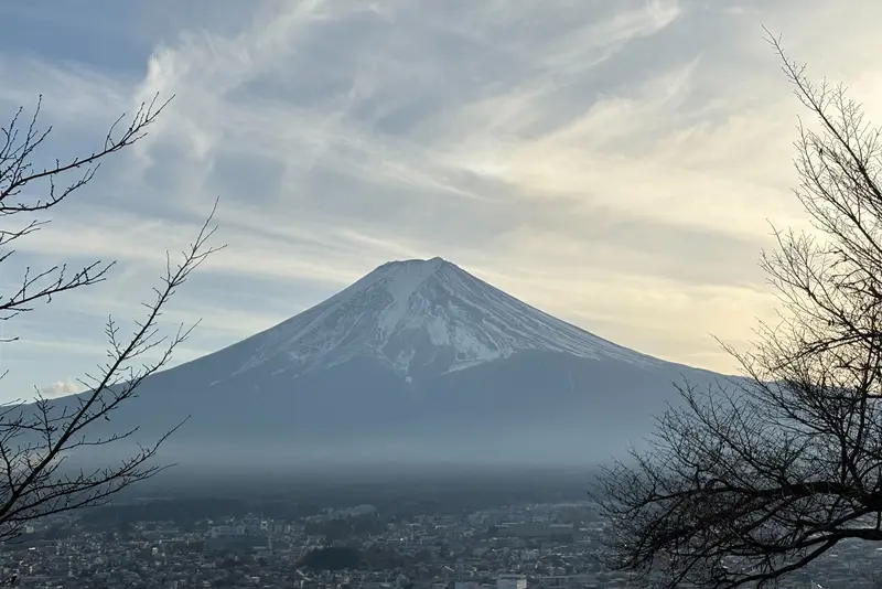 Mount Fuji at dusk